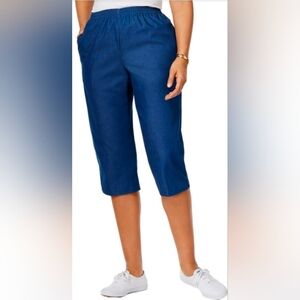 Alfred DunnerWomen's Blue Capri Pants Size 10 Petite